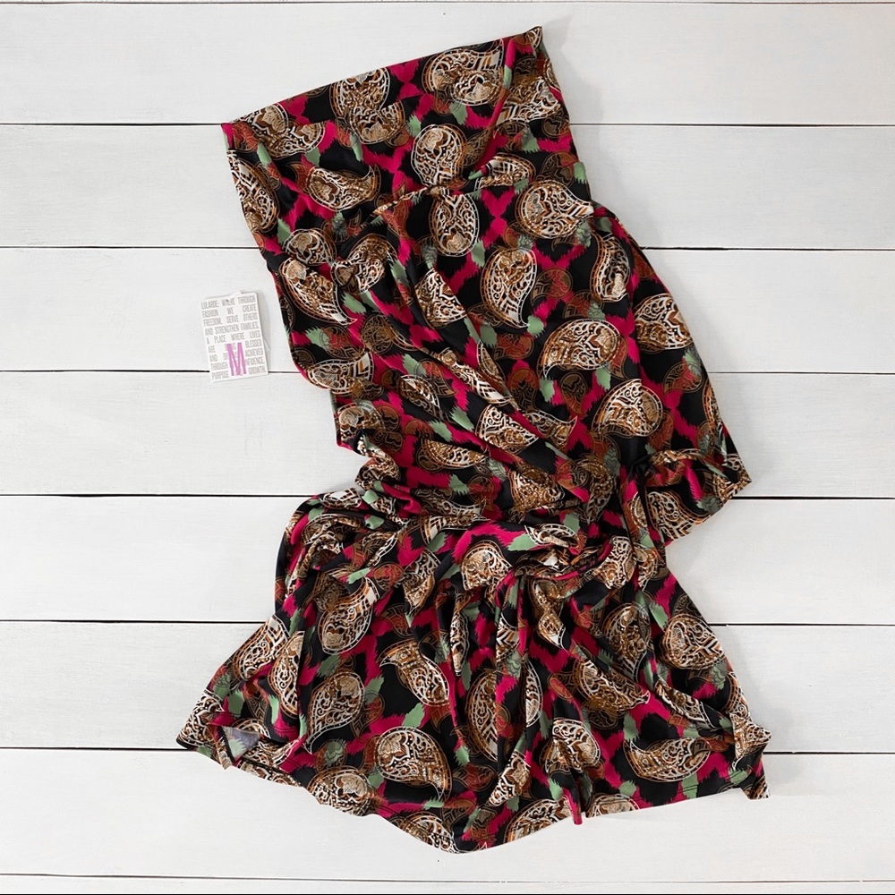 LuLaRoe / Maxi Skirt Paisley Black Gold Pink Green